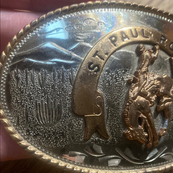 Vintage Comstock German Silver Western Rodeo Belt Buckle - Picture 5 of 7